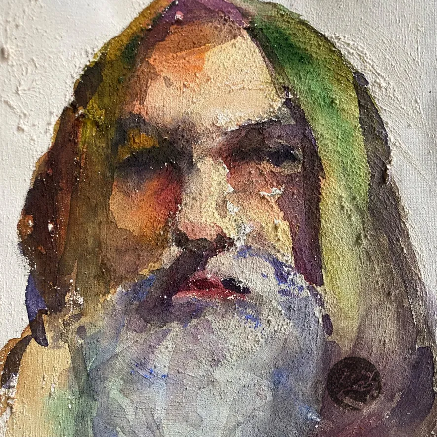 نقاشی آبرنگ 		ترکیب مواد روی پارچه